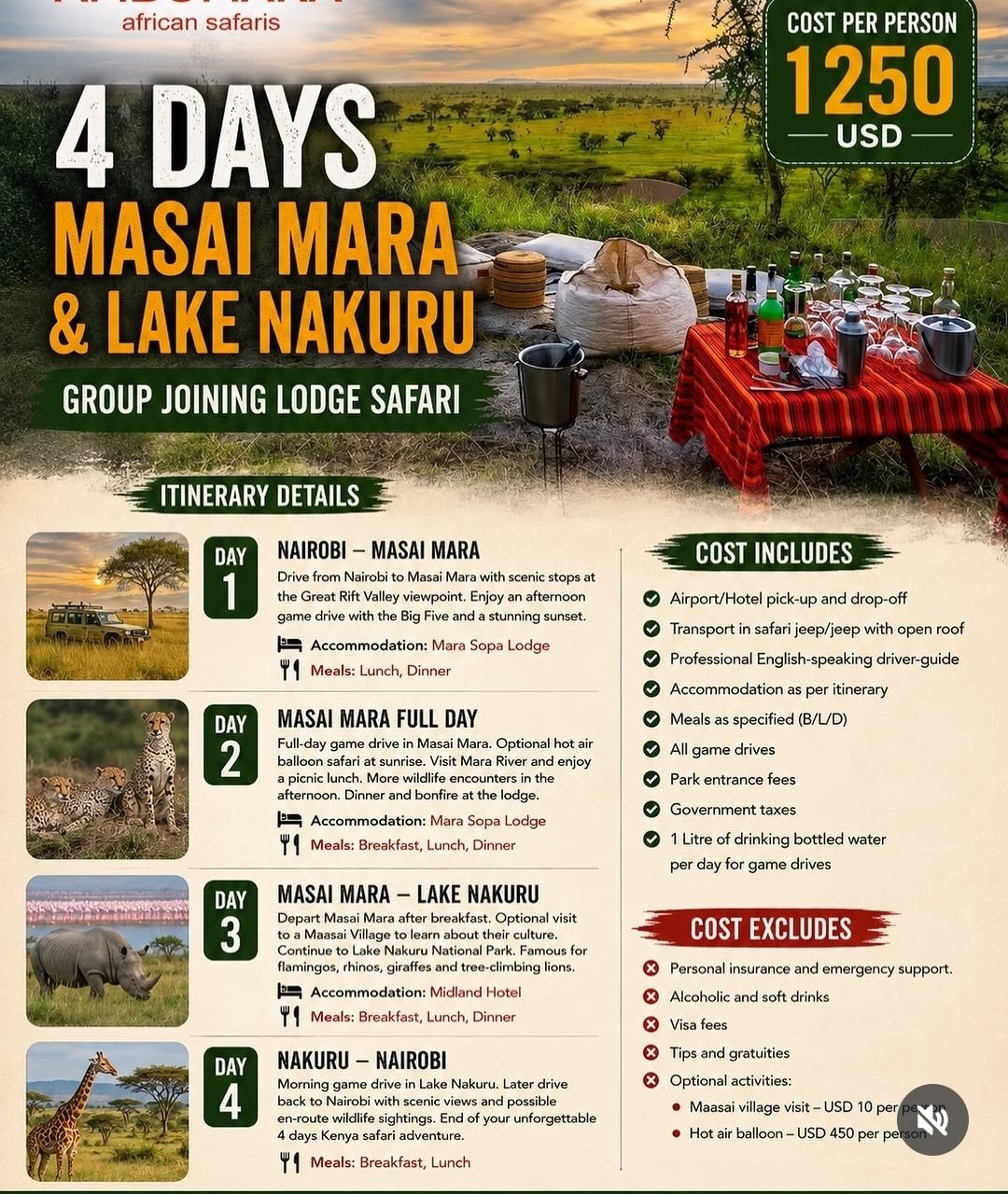 4 Days 3 Nights flyer
